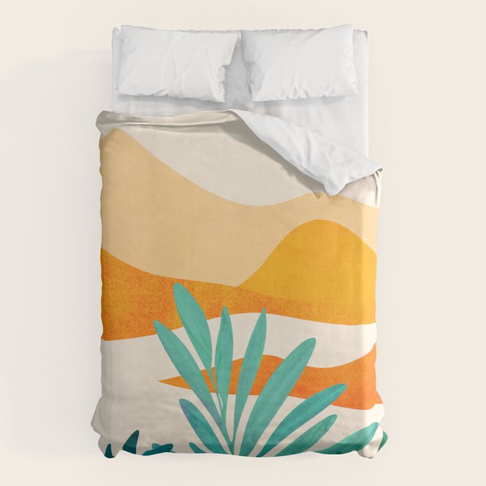 Alpine Sunset Abstract Landscape Series Duvet Cover Gallery Image 1