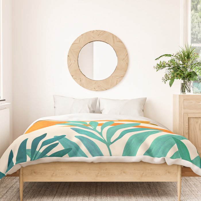 Alpine Sunset Abstract Landscape Series Duvet Cover Gallery Image 3