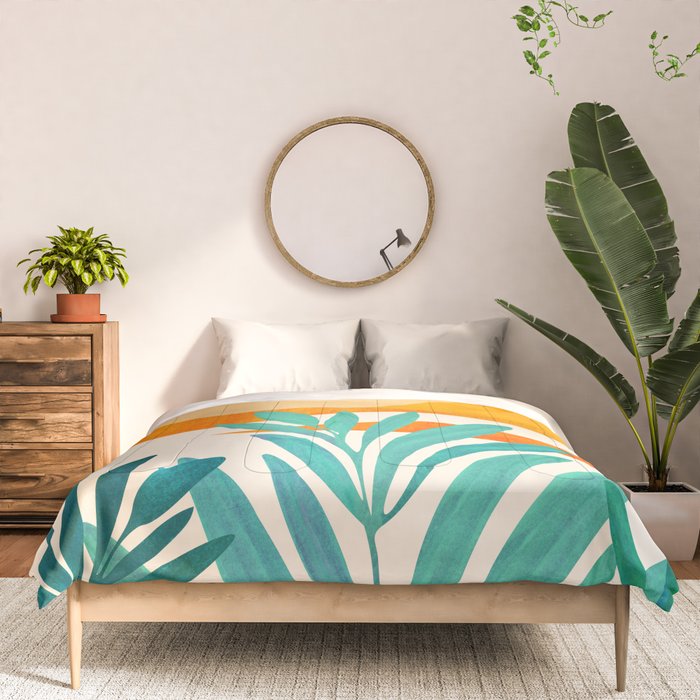 Alpine Sunset Abstract Landscape Series Comforter Gallery Image 3