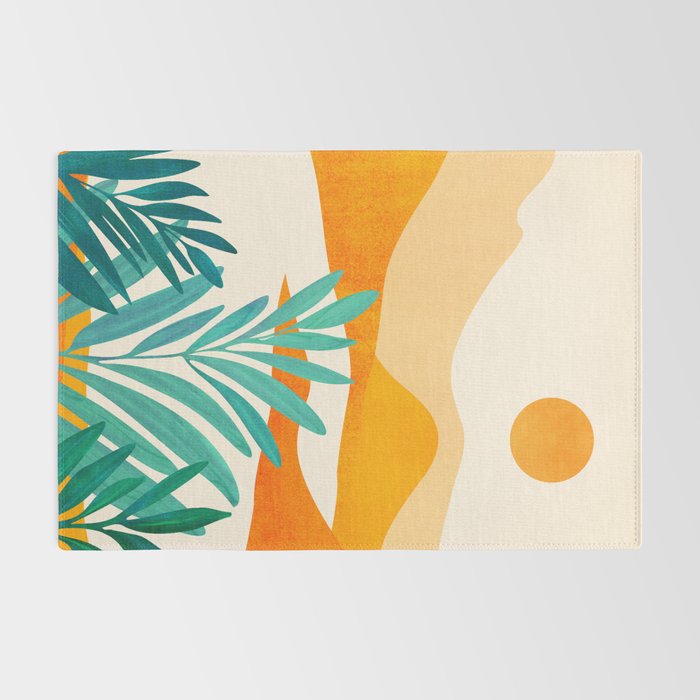 Alpine Sunset Abstract Landscape Series Rug Gallery Image 2