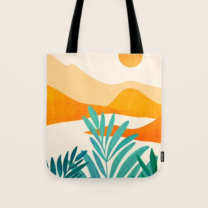 Alpine Sunset Abstract Landscape Series Tote Bag Gallery Image 1