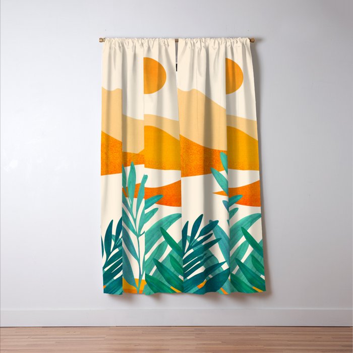 Alpine Sunset Abstract Landscape Series Window Curtain Gallery Image 3