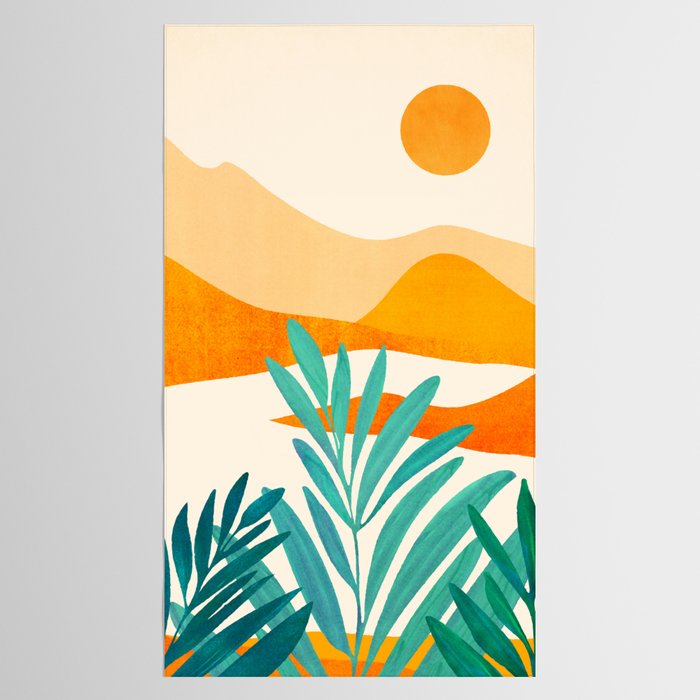 Alpine Sunset Abstract Landscape Series Tablecloth Gallery Image 2