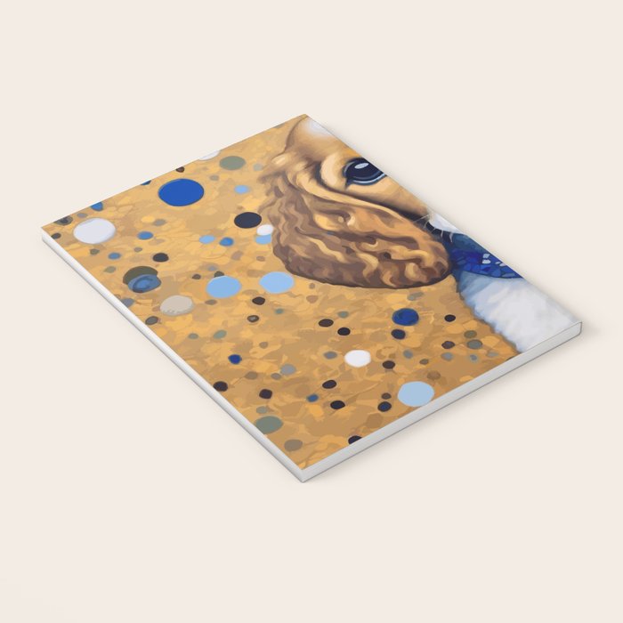 Gustav Klimt Style Puppy Dog with Blue Collar Notebook Gallery Image 3
