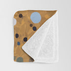 Gustav Klimt Style Puppy Dog with Blue Collar Throw Blanket Gallery Image 3