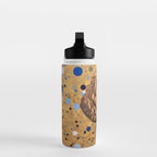 Gustav Klimt Style Puppy Dog with Blue Collar Water Bottle Gallery Image 3