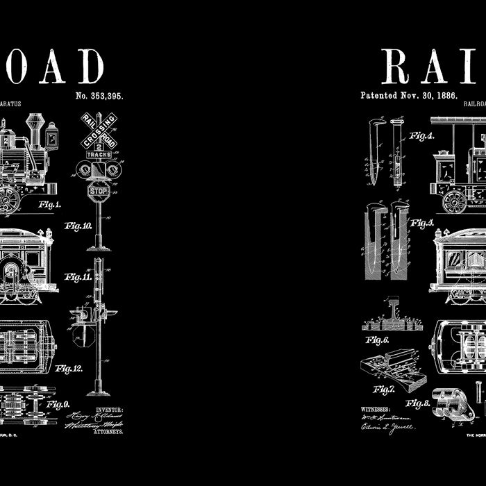 Railroad Railway Steam Locomotive Train Vintage Patent Print Coffee Mug Gallery Image 2