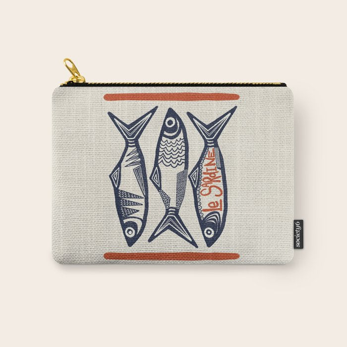 Le Sardine Retro Inspired Art Print Carry All Pouch Gallery Image 1