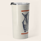 Le Sardine Retro Inspired Art Print Travel Mug Gallery Image 3