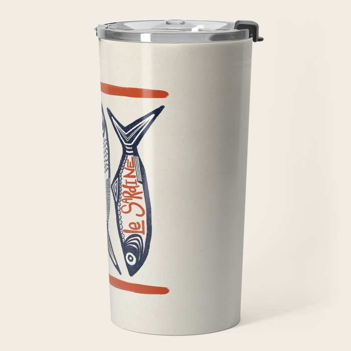 Le Sardine Retro Inspired Art Print Travel Mug Gallery Image 2