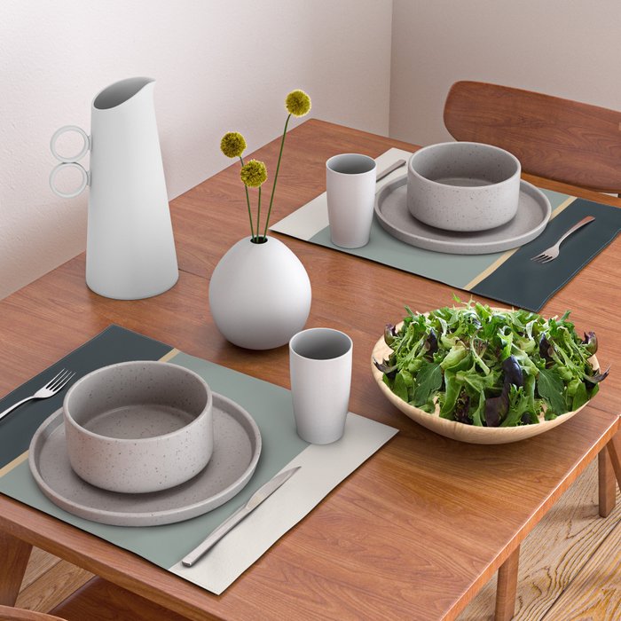 Contemporary Color Block LV Placemat Gallery Image 2