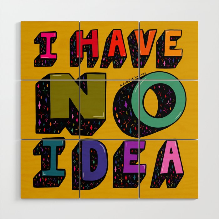 No Idea Wood Wall Art