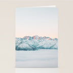Pastel winter landscape | Arctic mountains in Lapland | Wanderlust travel photography Stationery Card Gallery Image 2