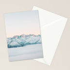 Pastel winter landscape | Arctic mountains in Lapland | Wanderlust travel photography Stationery Card Gallery Image 2
