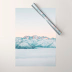 Pastel winter landscape | Arctic mountains in Lapland | Wanderlust travel photography Wrapping Paper Gallery Image 1