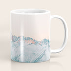Pastel winter landscape | Arctic mountains in Lapland | Wanderlust travel photography Coffee Mug Gallery Image 1
