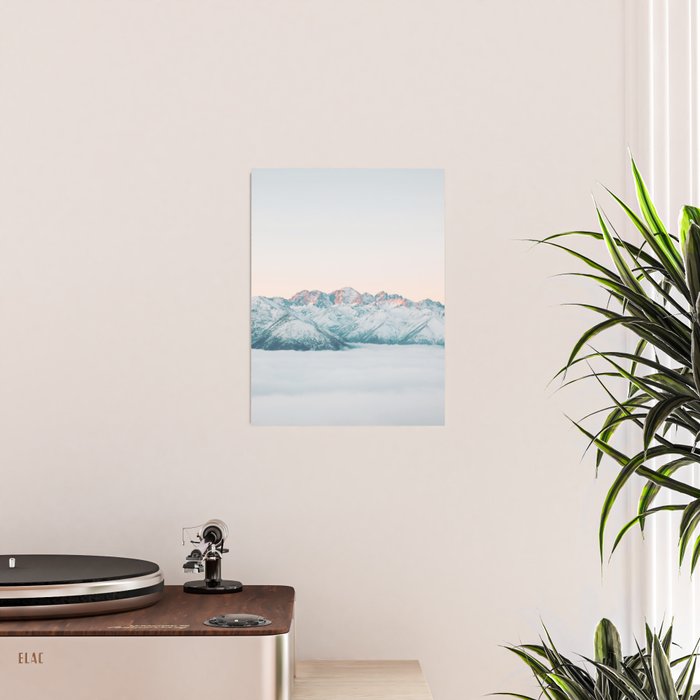 Pastel winter landscape | Arctic mountains in Lapland | Wanderlust travel photography Poster Gallery Image 2