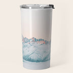 Pastel winter landscape | Arctic mountains in Lapland | Wanderlust travel photography Travel Mug Gallery Image 2
