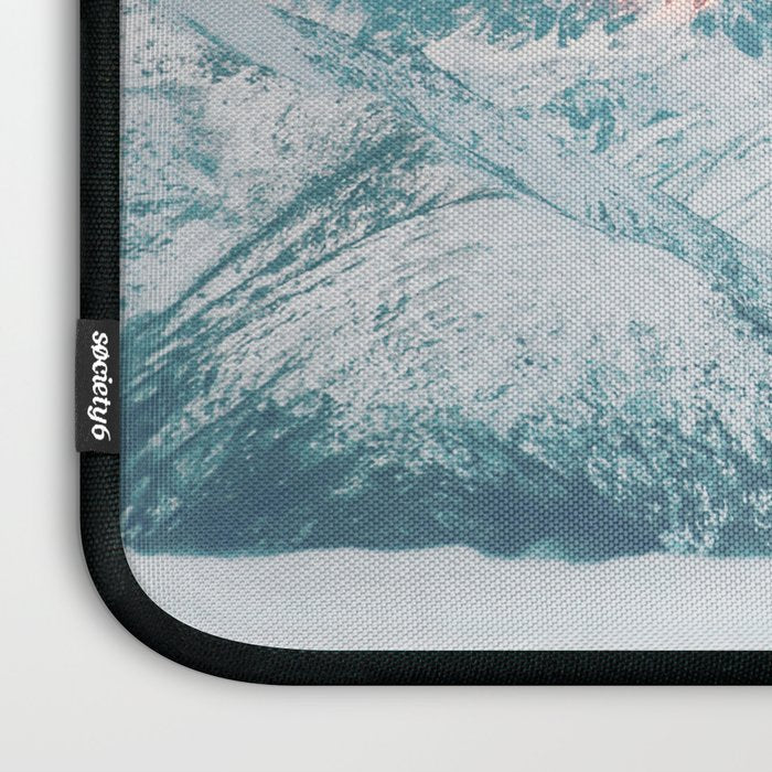 Pastel winter landscape | Arctic mountains in Lapland | Wanderlust travel photography Laptop Sleeve Gallery Image 3