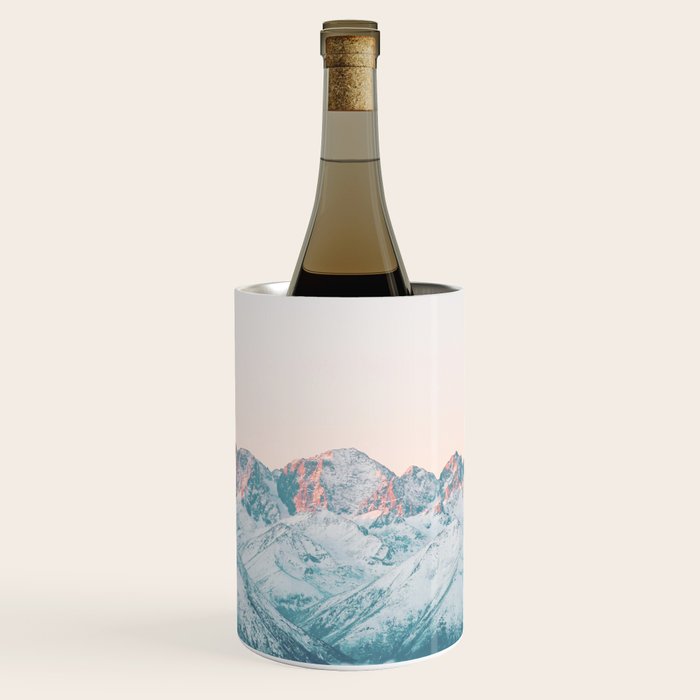 Pastel winter landscape | Arctic mountains in Lapland | Wanderlust travel photography Wine Chiller Gallery Image 1