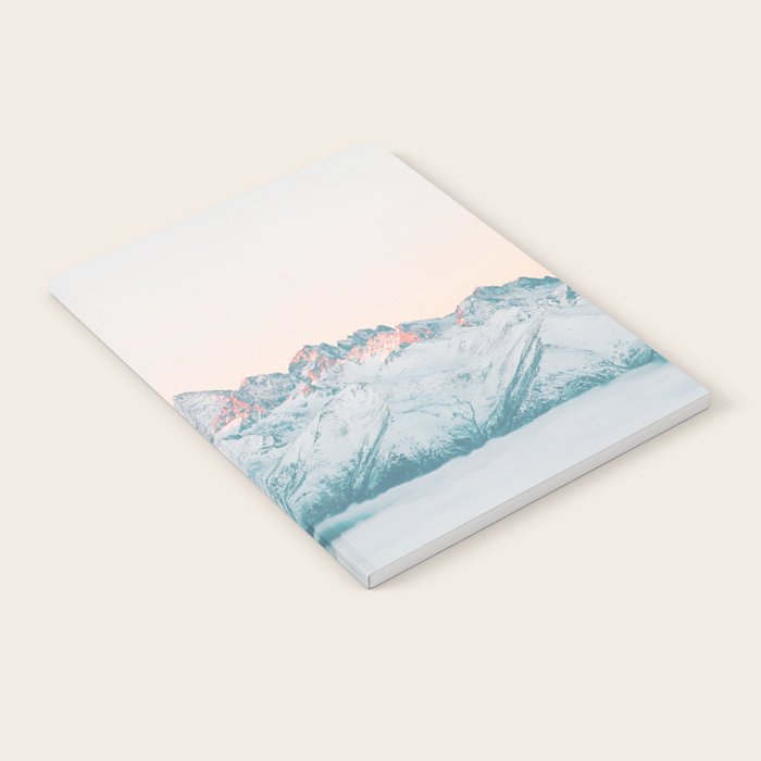 Pastel winter landscape | Arctic mountains in Lapland | Wanderlust travel photography Notebook Gallery Image 2
