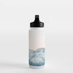 Pastel winter landscape | Arctic mountains in Lapland | Wanderlust travel photography Water Bottle Gallery Image 3