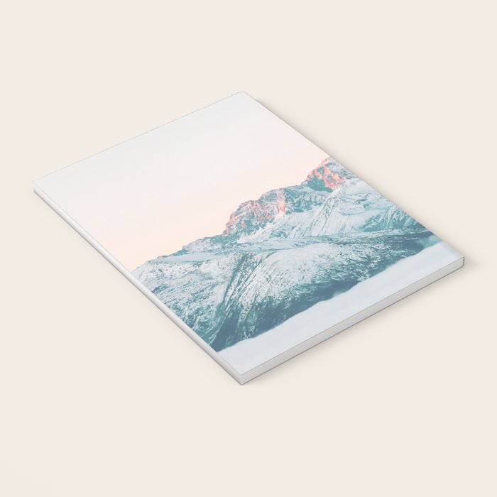 Pastel winter landscape | Arctic mountains in Lapland | Wanderlust travel photography Notebook Gallery Image 3