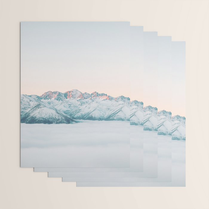 Pastel winter landscape | Arctic mountains in Lapland | Wanderlust travel photography Wrapping Paper Gallery Image 3