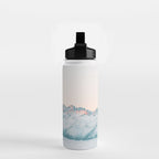 Pastel winter landscape | Arctic mountains in Lapland | Wanderlust travel photography Water Bottle Gallery Image 2