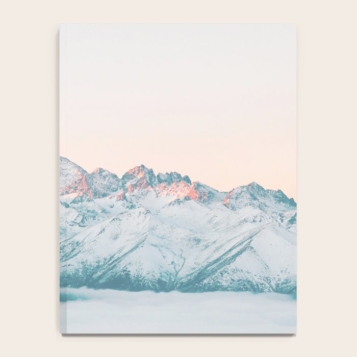 Pastel winter landscape | Arctic mountains in Lapland | Wanderlust travel photography Notebook Gallery Image 4