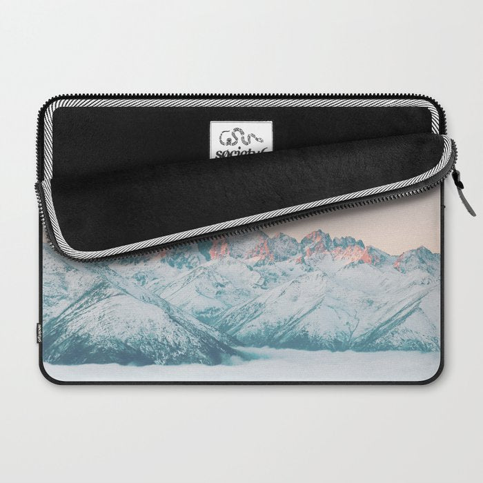 Pastel winter landscape | Arctic mountains in Lapland | Wanderlust travel photography Laptop Sleeve Gallery Image 2
