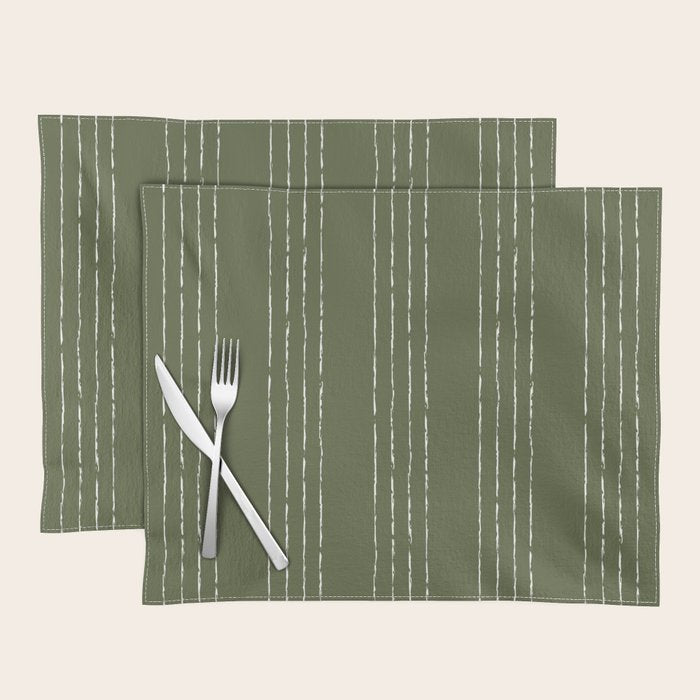 Lines #5 (Moss Green) Placemat Gallery Image 1