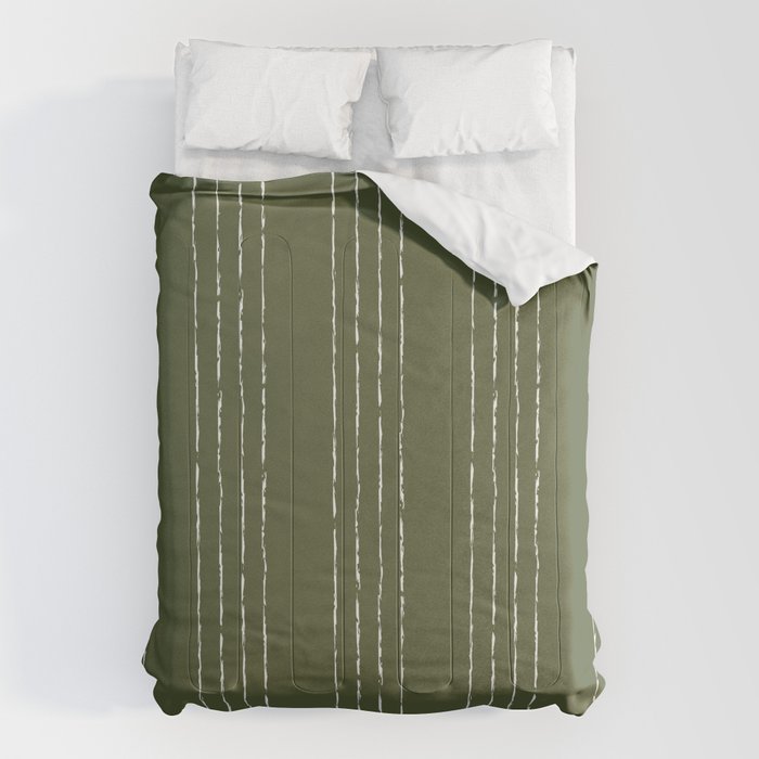 Lines #5 (Moss Green) Comforter Gallery Image 6