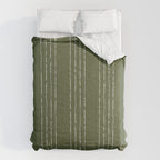 Lines #5 (Moss Green) Comforter Gallery Image 6