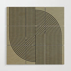 Retro Balance Green Concept Wood Wall Art Gallery Image 1