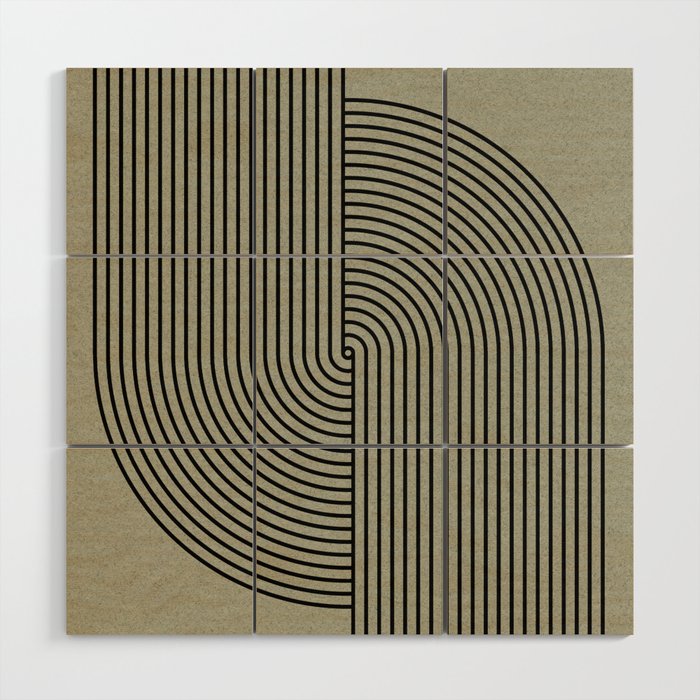 Retro Balance Green Concept Wood Wall Art Gallery Image 1