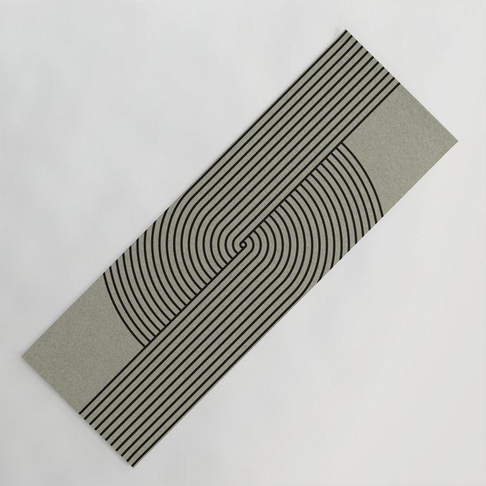 Retro Balance Green Concept Yoga Mat Gallery Image 1