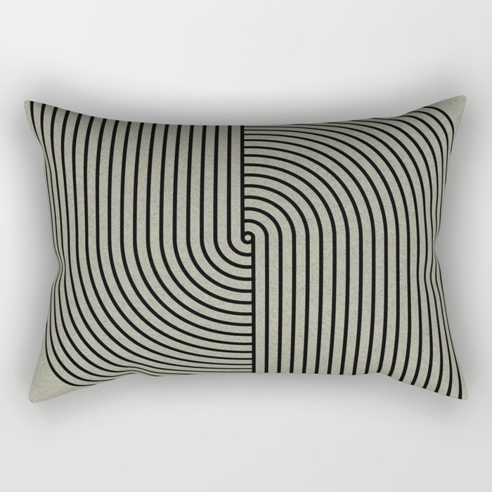 Retro Balance Green Concept Rectangular Pillow Gallery Image 2