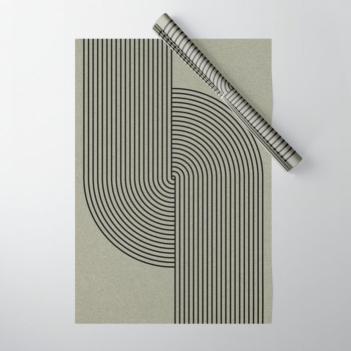 Retro Balance Green Concept Wrapping Paper Gallery Image 1