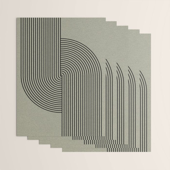 Retro Balance Green Concept Wrapping Paper Gallery Image 3