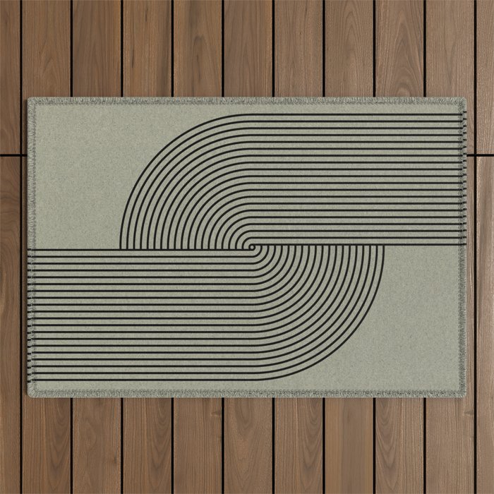 Retro Balance Green Concept Outdoor Rug Gallery Image 1