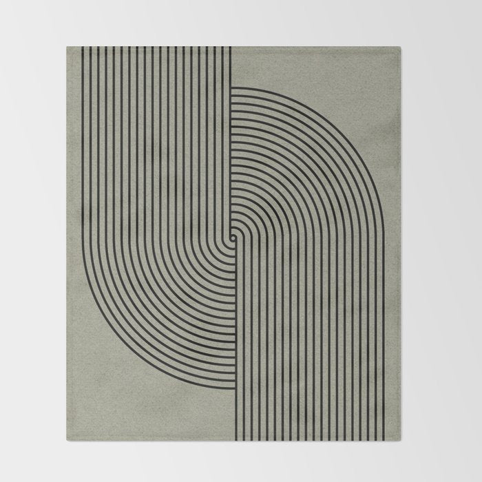 Retro Balance Green Concept Throw Blanket Gallery Image 2