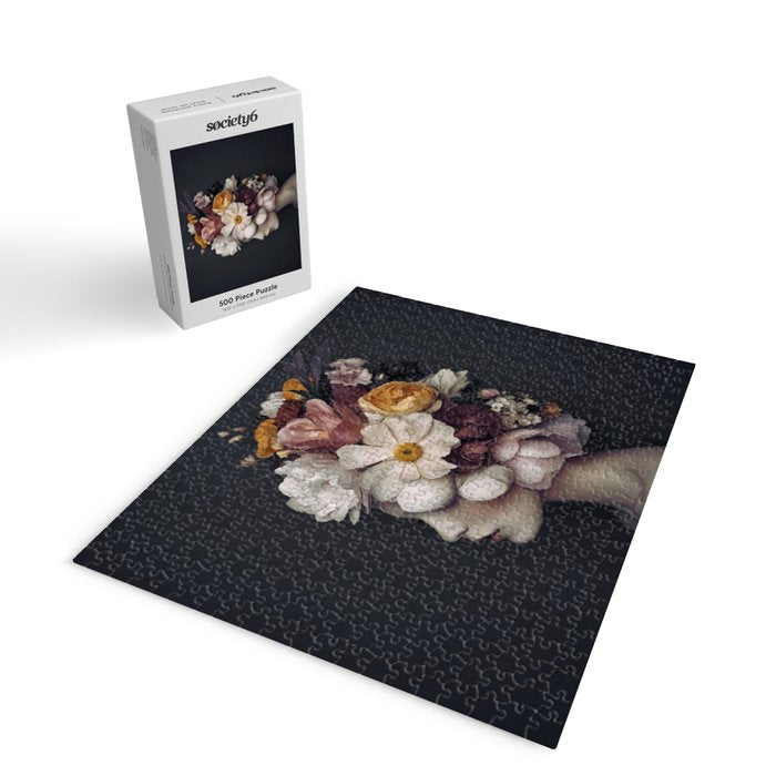 Graceful Blossom Serenity Female Portrait Jigsaw Puzzle Gallery Image 2