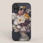 Graceful Blossom Serenity Female Portrait iPhone Case Gallery Image 1