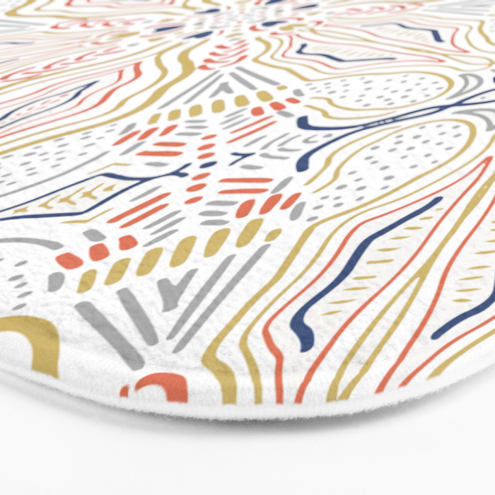 Modern mosaic mandalas Bath Mat Gallery Image 3