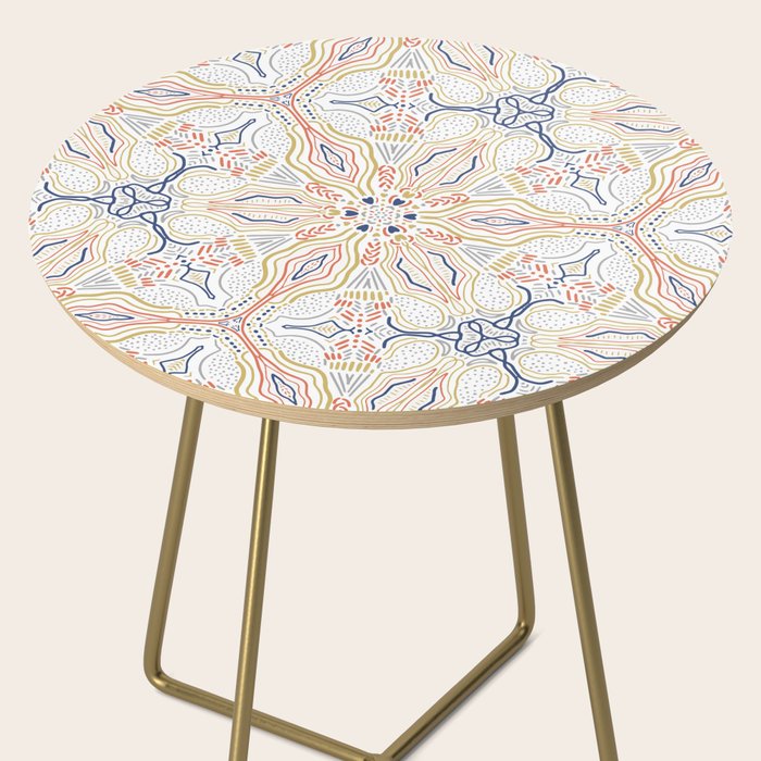 Modern mosaic mandalas Side Table Gallery Image 2