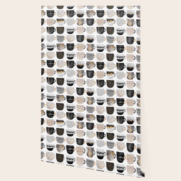 Pretty Coffe Cups 3 - White Wallpaper Gallery Image 2