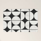 Mid-Century Modern Pattern No.2 - Black and White Welcome Mat Gallery Image 1