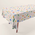 Fun colorful abstract organic shape art pattern Tablecloth Gallery Image 1