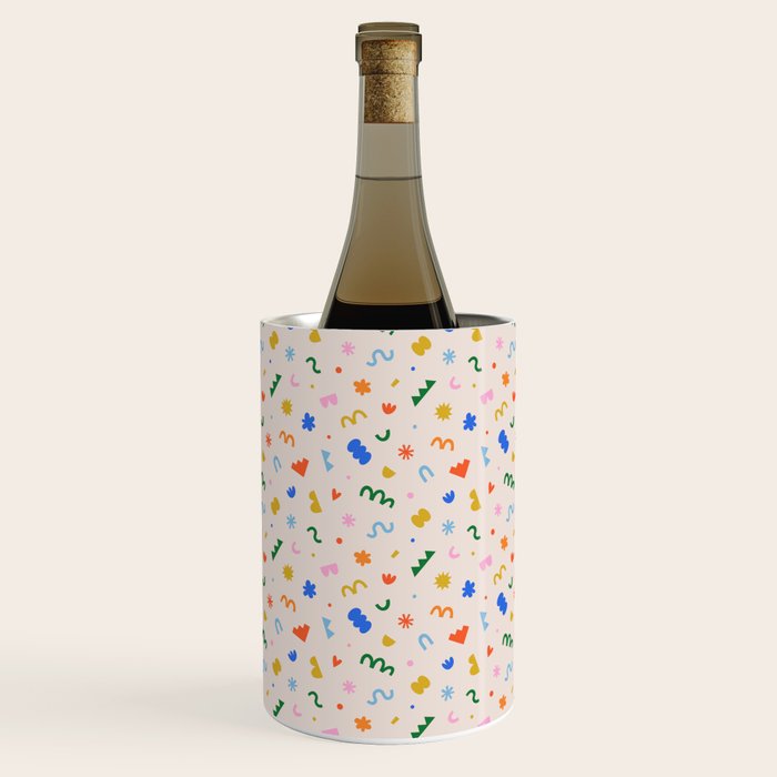 Fun colorful abstract organic shape art pattern Wine Chiller Gallery Image 1